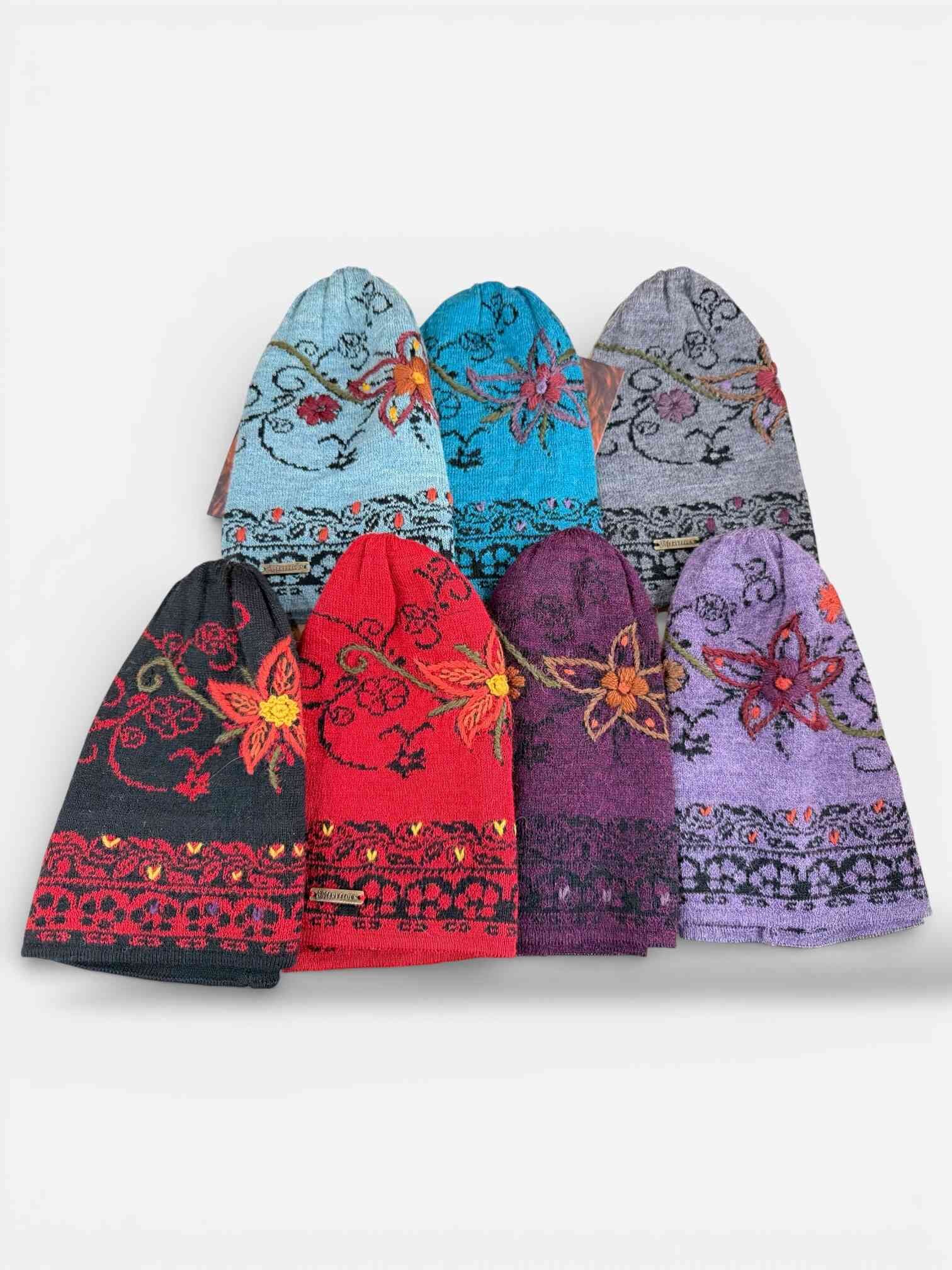 Alpaca beanie hand embroidered warm delicate .jpeg