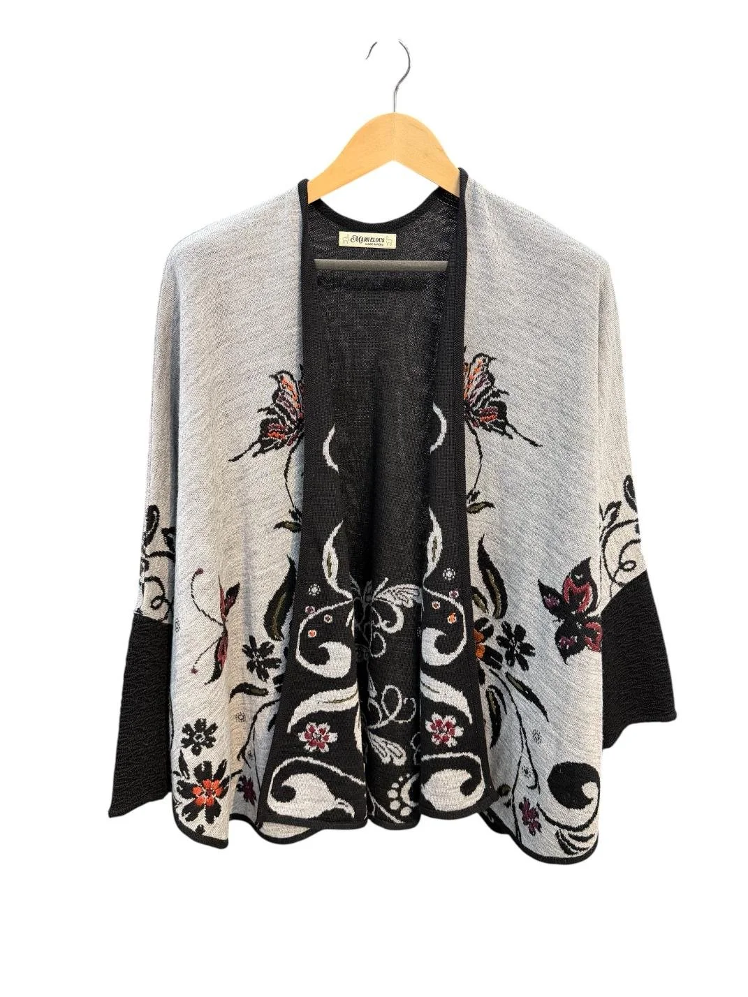 Silver alpaca cardigan soft warm hypoallergenic .jpg