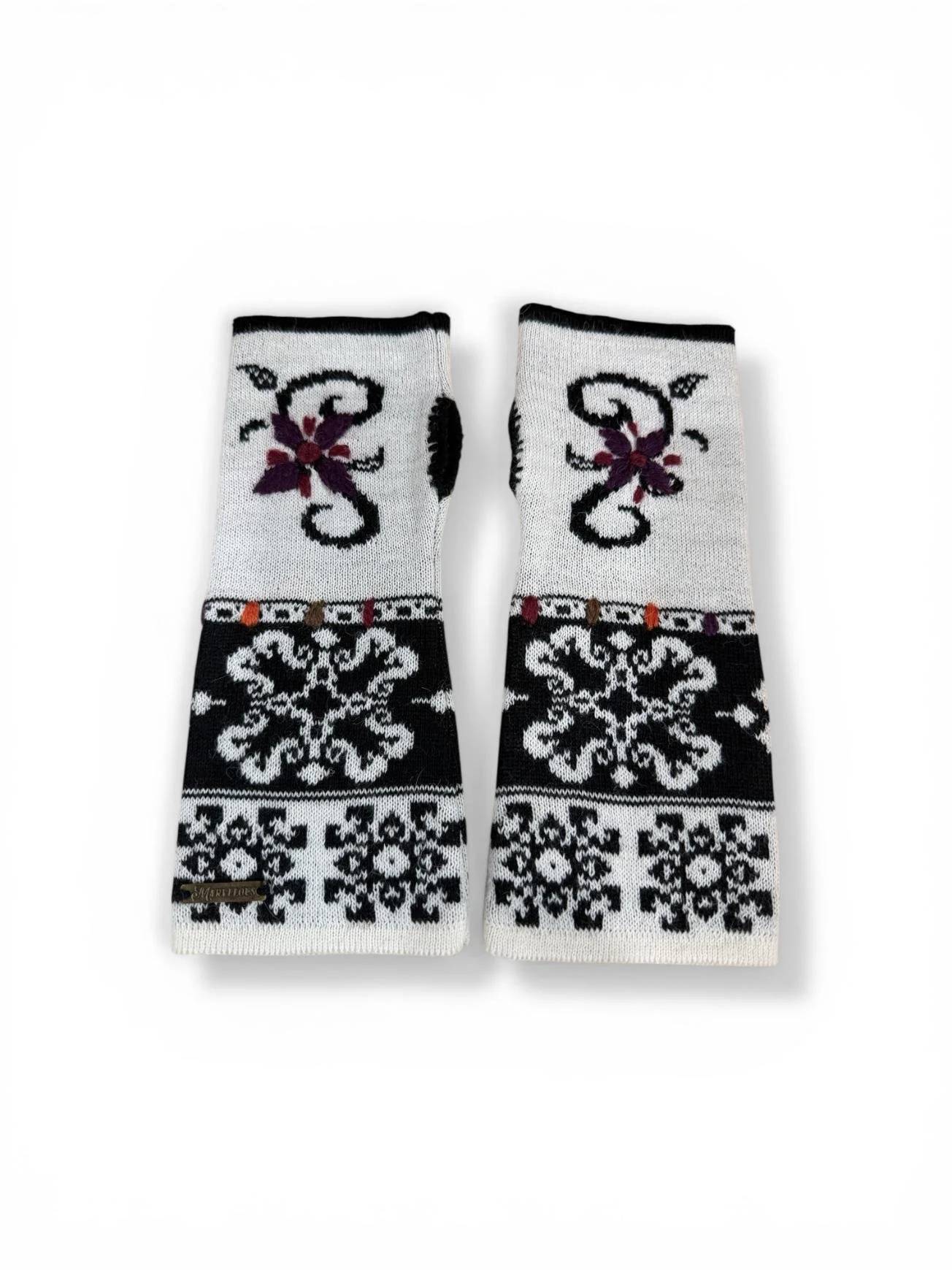 White fingerless gloves alpaca fiber soft gift .jpg