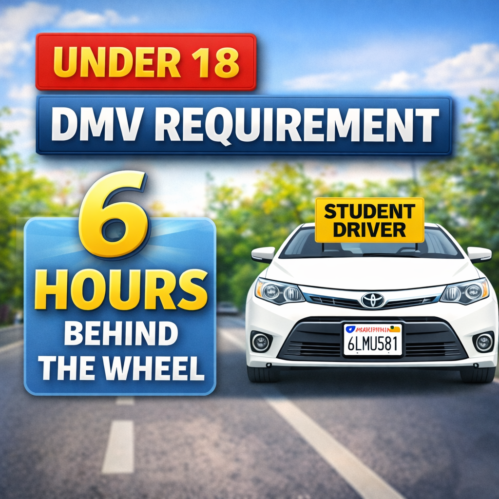 **MOST POPULAR** Teens 6 hours behind the wheel (under 18)