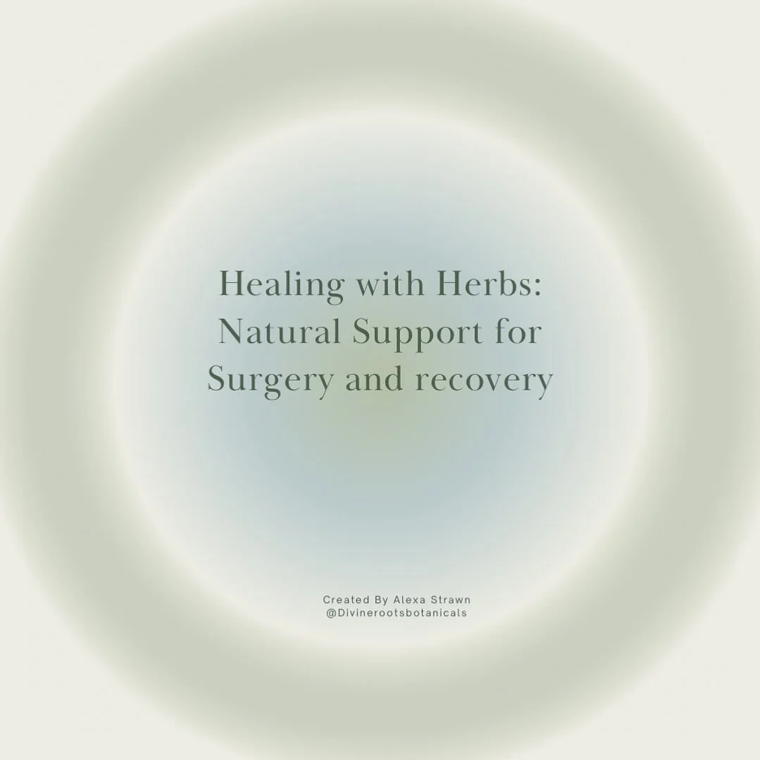 &ldquo;Preparing for surgery or recovering post-op? Herbal remedies can support your healing journey naturally! 🌿✨ DM me to learn how herbs can aid in pain relief, inflammation, and recovery. #HolisticHealing #SurgerySupport #DivineRootsBotanicals #