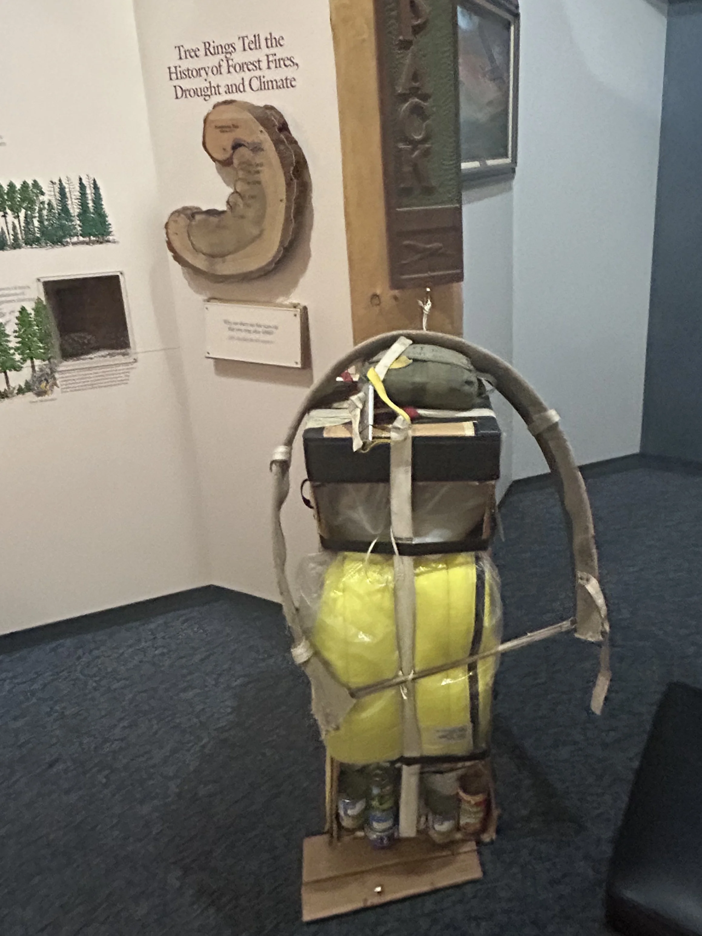  This is the pack that is carried by the smoke jumper to make fire breaks.  