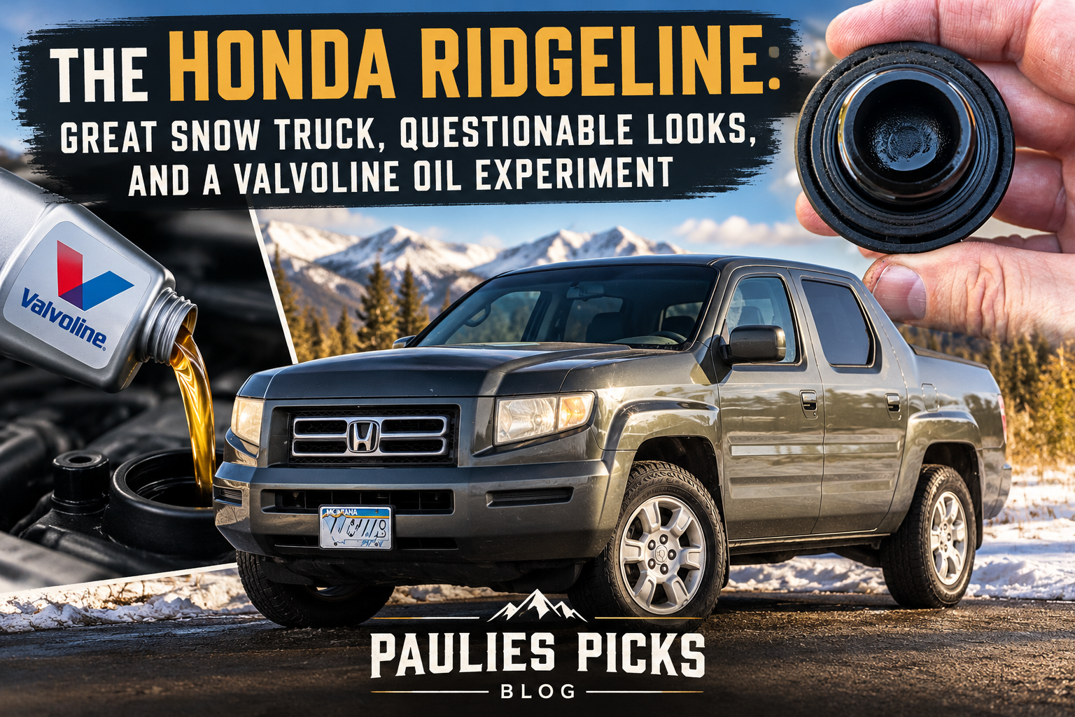 The Honda Ridgeline: Great Snow Truck, Questionable Looks, and a Valvoline Oil Experiment