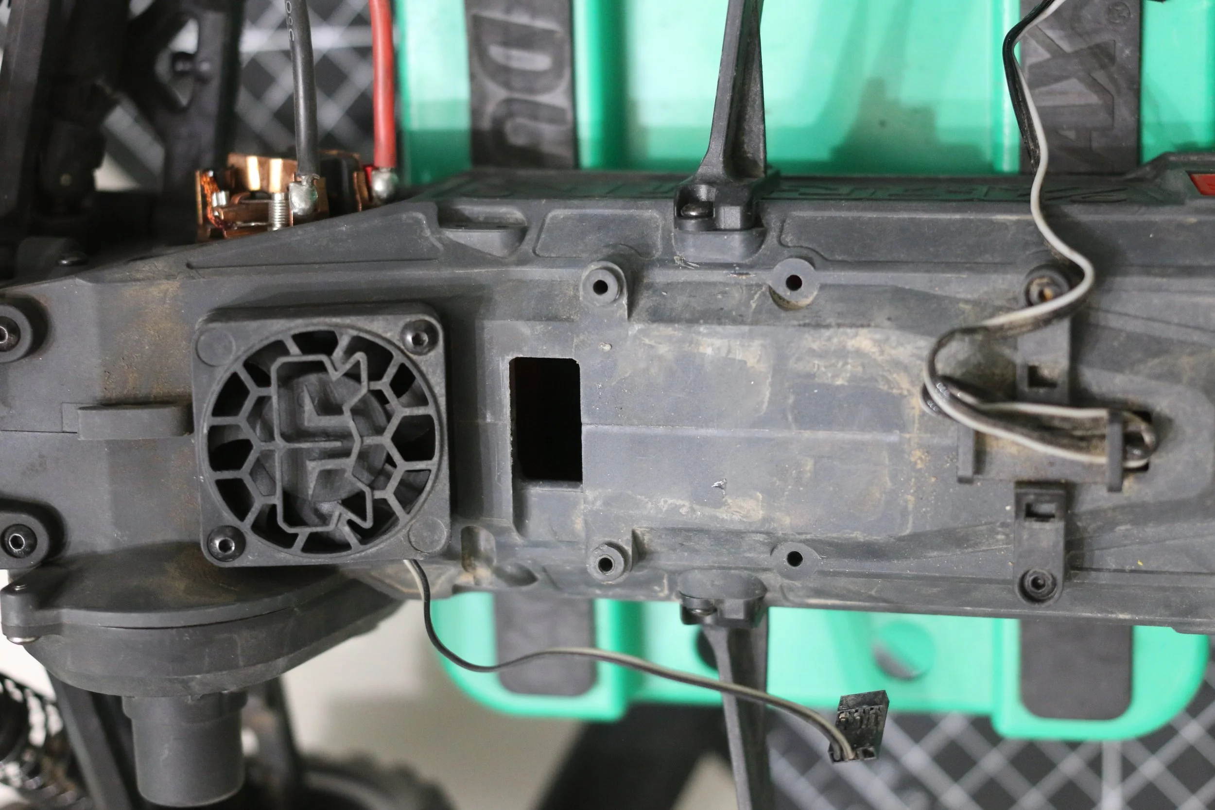 This is the Arrma Fury without any speed control or motor mounted.  It is the blank chassis