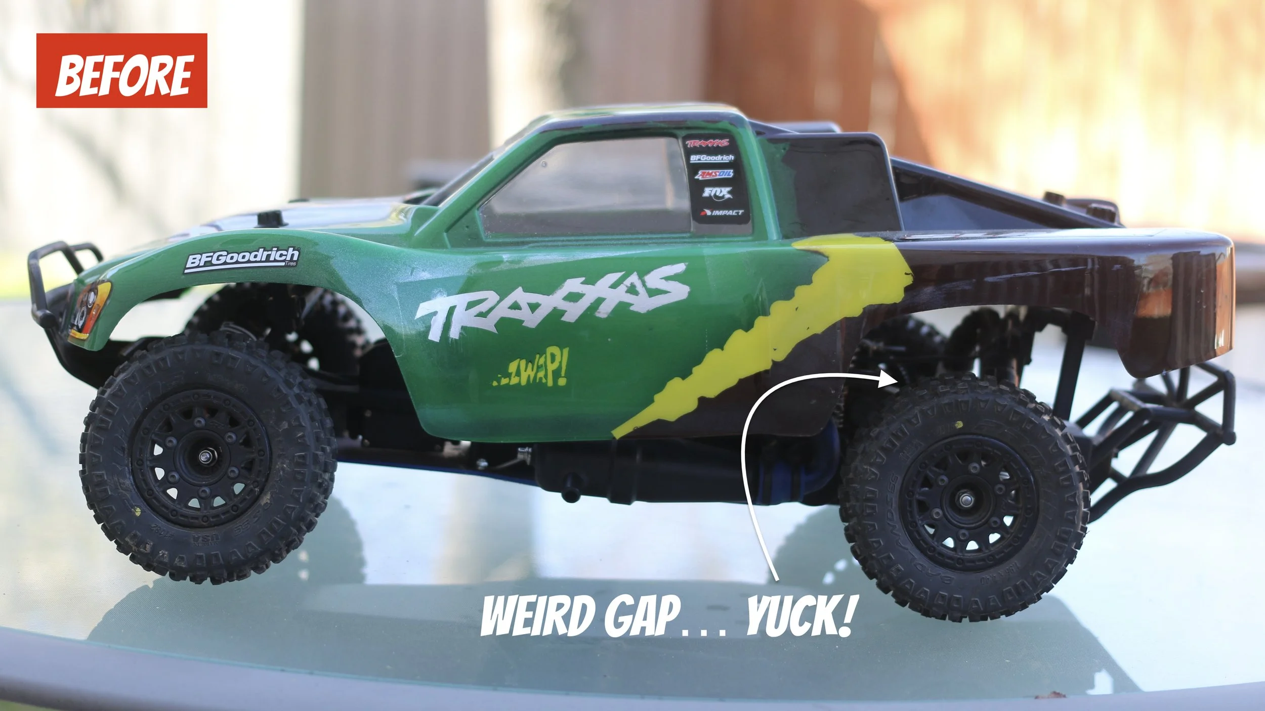 This is the slash when the body is not mounted properly