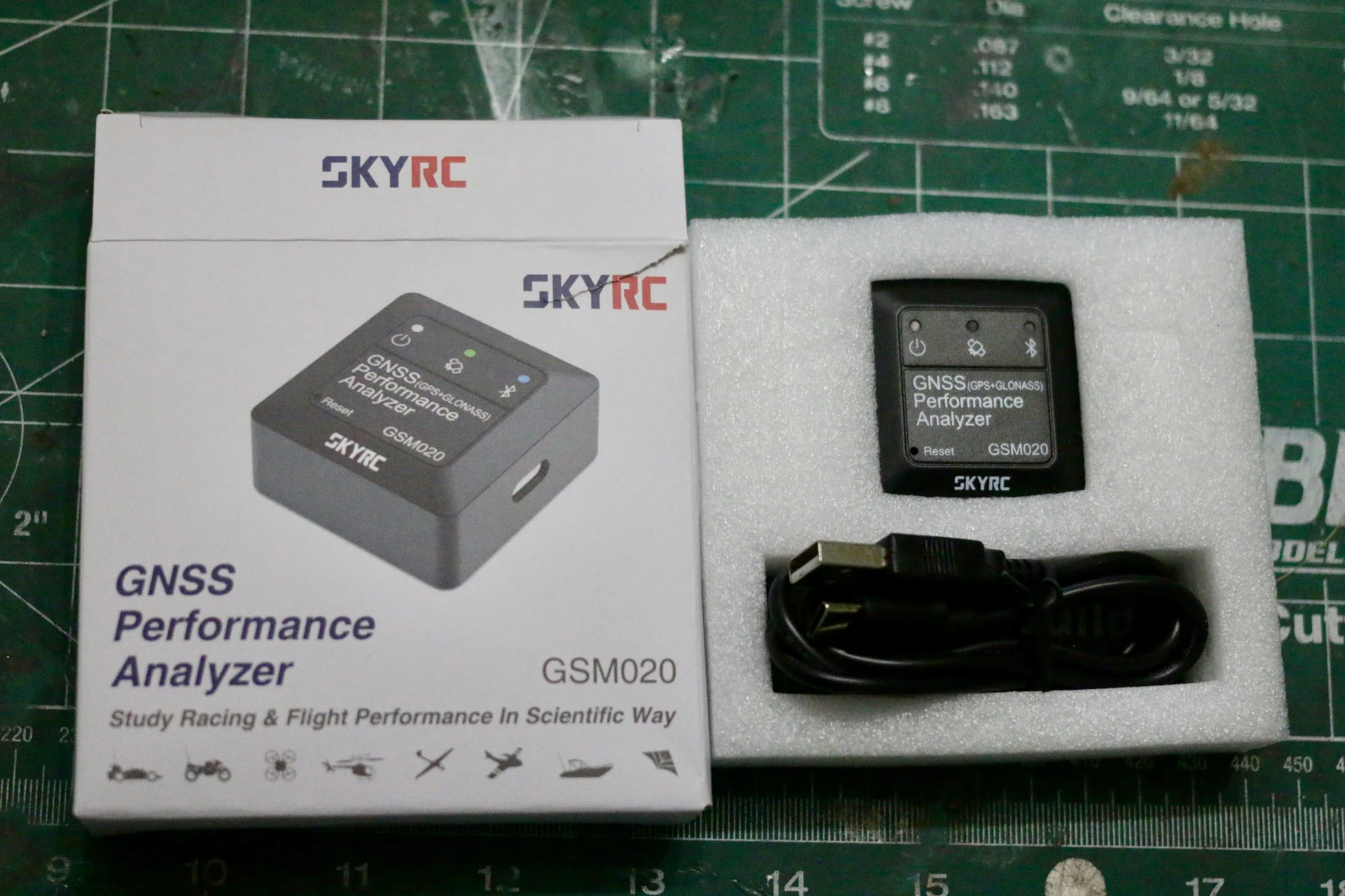 Sky RC GPS speed in the box.  It comes with manual and USB C