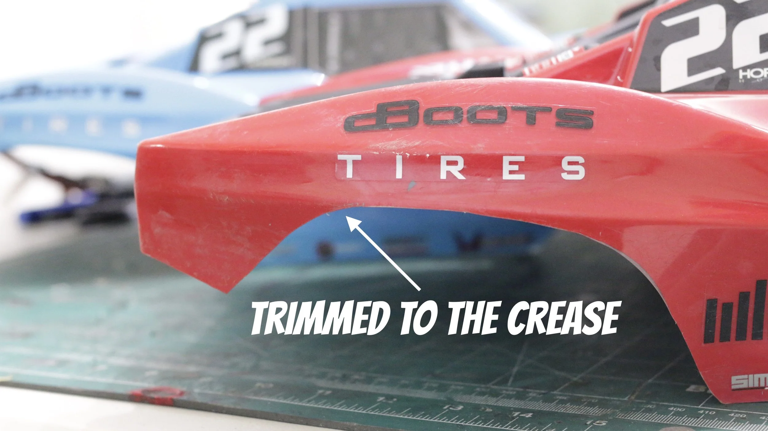 Using Lexan scissors to trim Arrma Fury fender for ProLine Badlands clearance