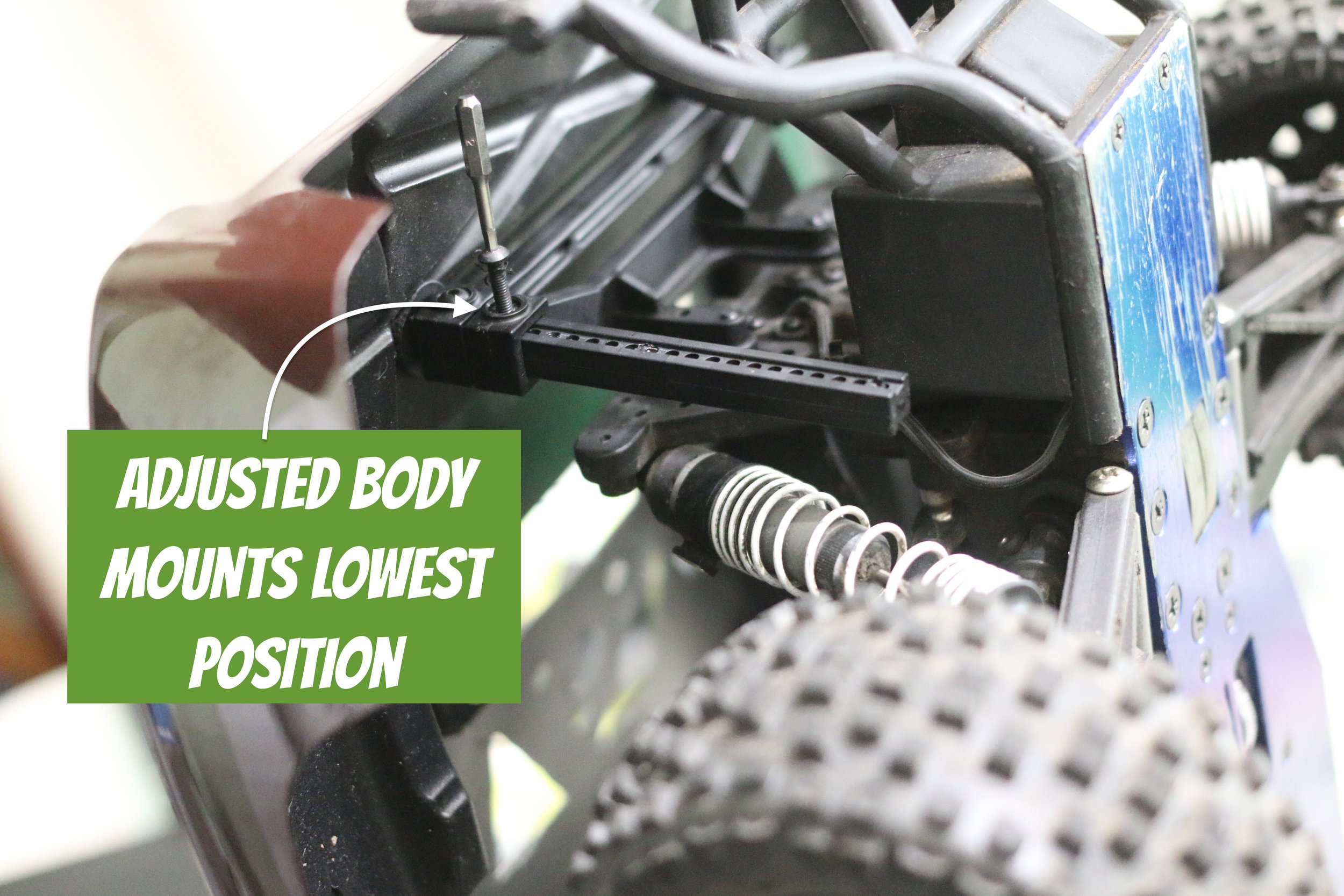 Adjusting the body on the traxxas slash with the proline body mount kit