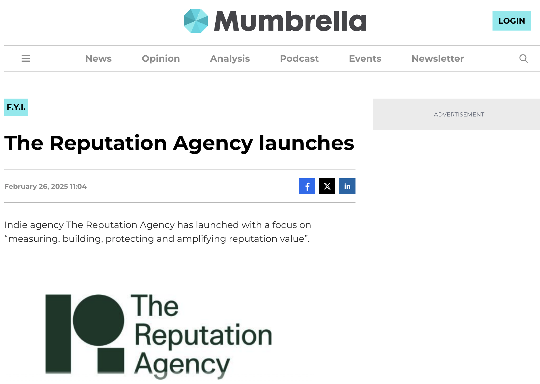 The Reputation Agency launches