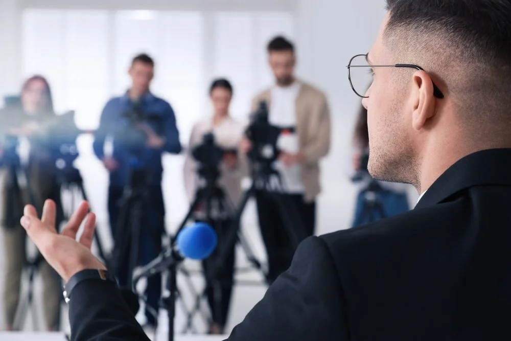 Professional broadcast camera used in executive media training — spokesperson coaching and media interview preparation Melbourne