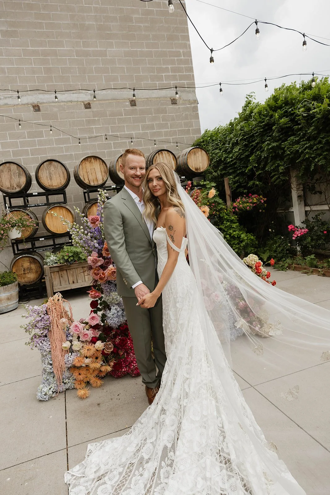bigsby's folly wedding denver industrial bright floral