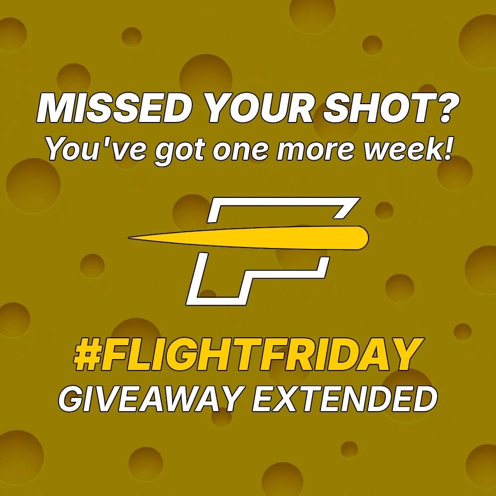 Looks like we need a little more time! 👀

We&rsquo;re extending our #FlightFriday Giveaway for ONE MORE WEEK!

If you haven&rsquo;t entered yet, there&rsquo;s still time. Head to the original giveaway post below and follow the entry instructions for