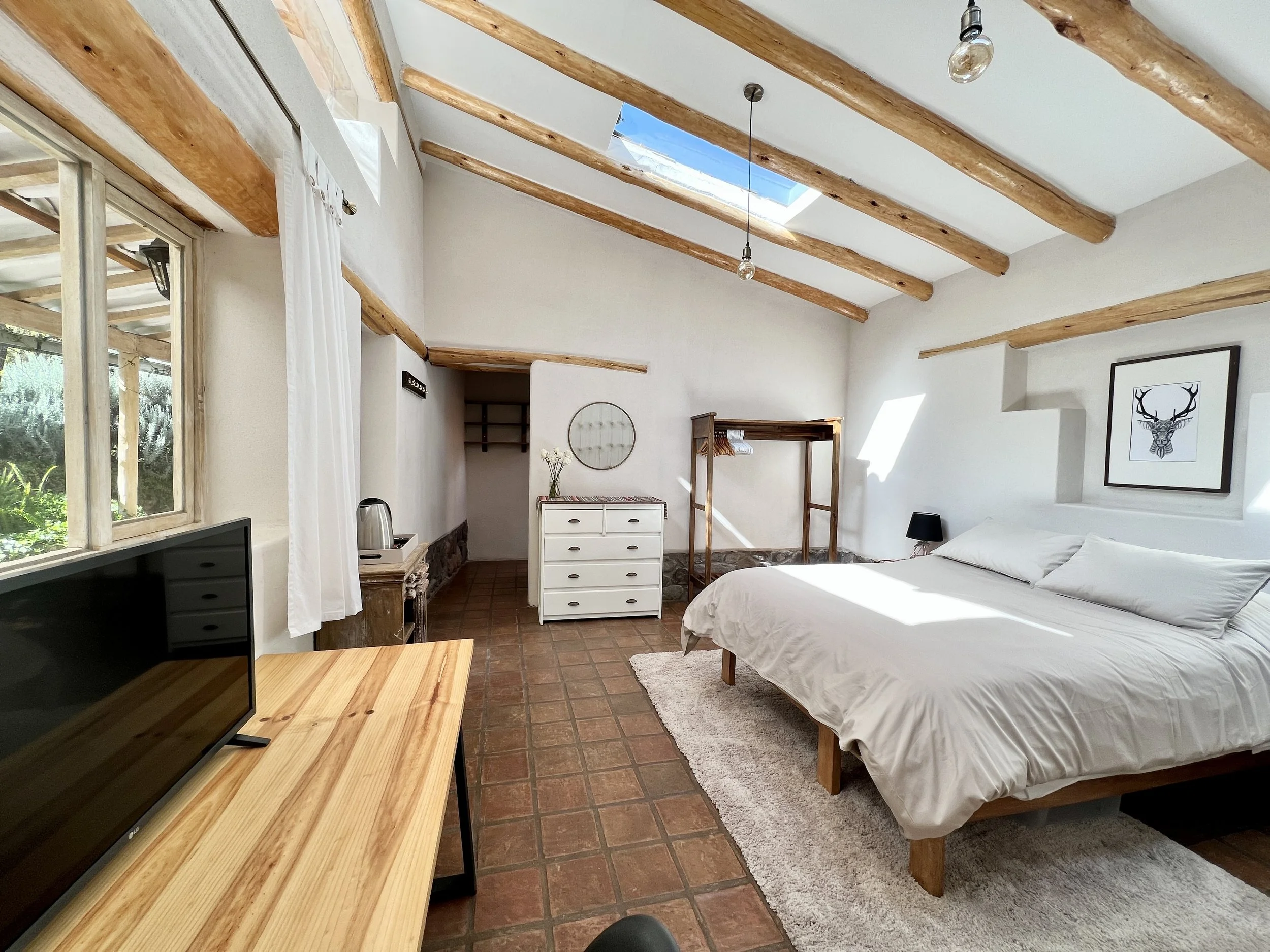 Equipped with a Queen sized bed (shown)