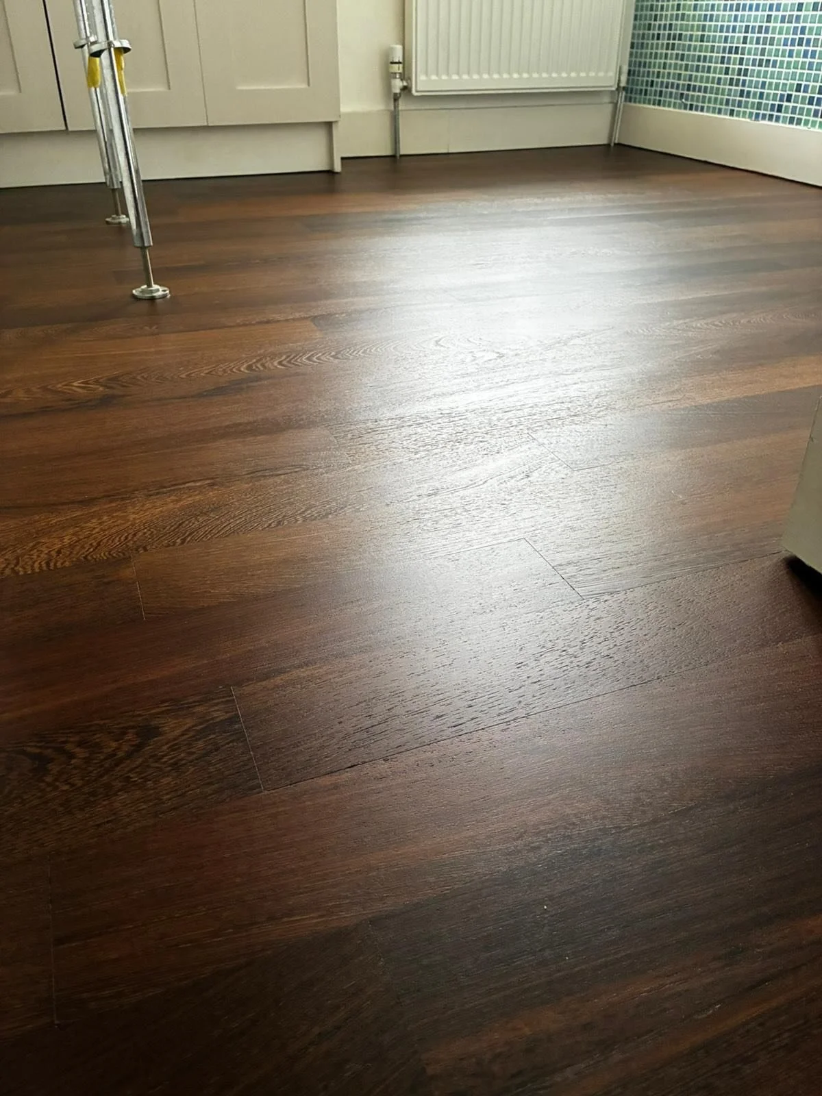 We recently restored this family bathroom floor in Twickenham using a matt lacquer finish, bringing this beautiful wenge floor back to life.

The rich dark tones and natural grain really stand out again, giving the space a fresh new lease of life whi