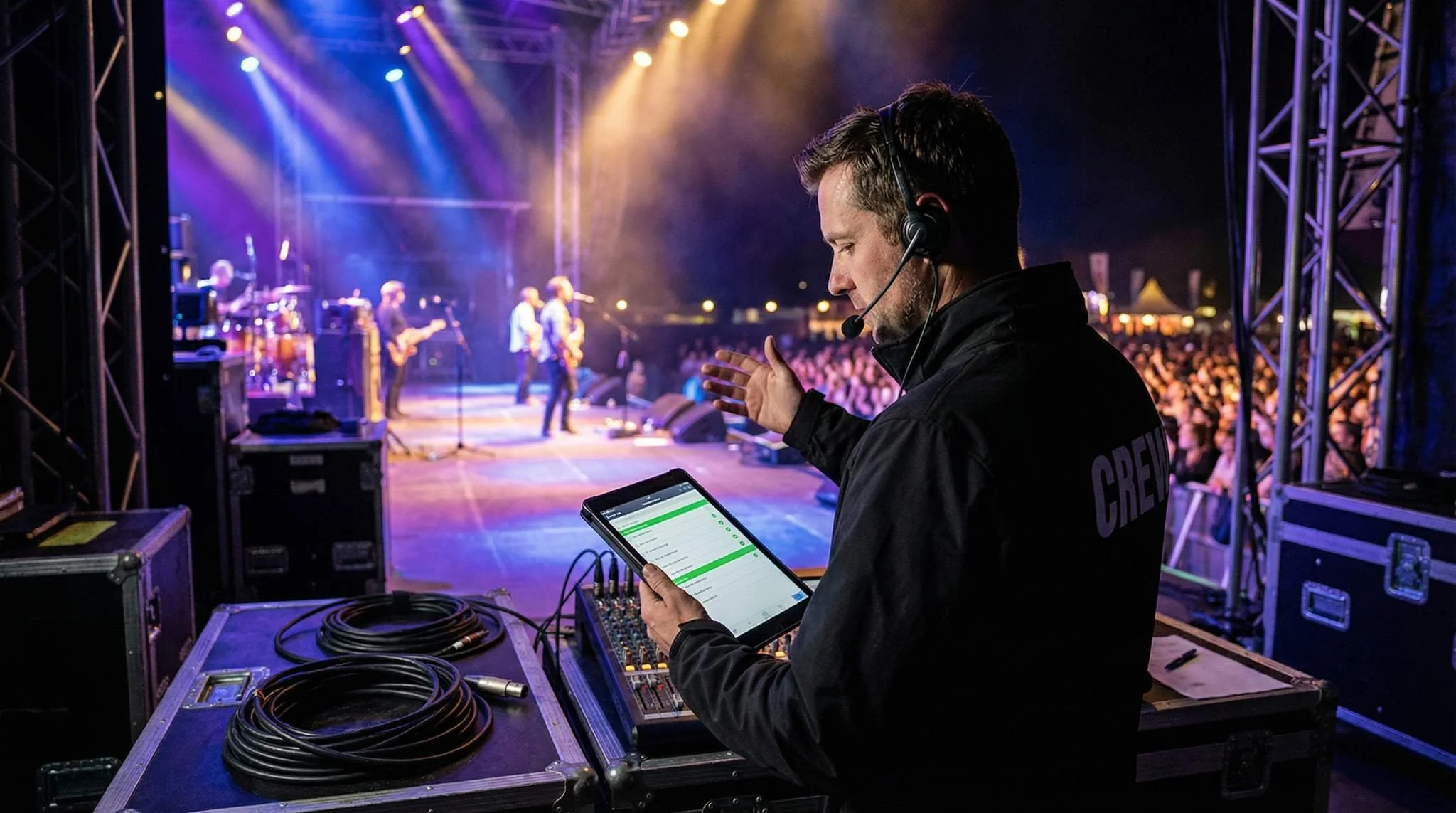 Produksjonsleder koordinerer teknisk team