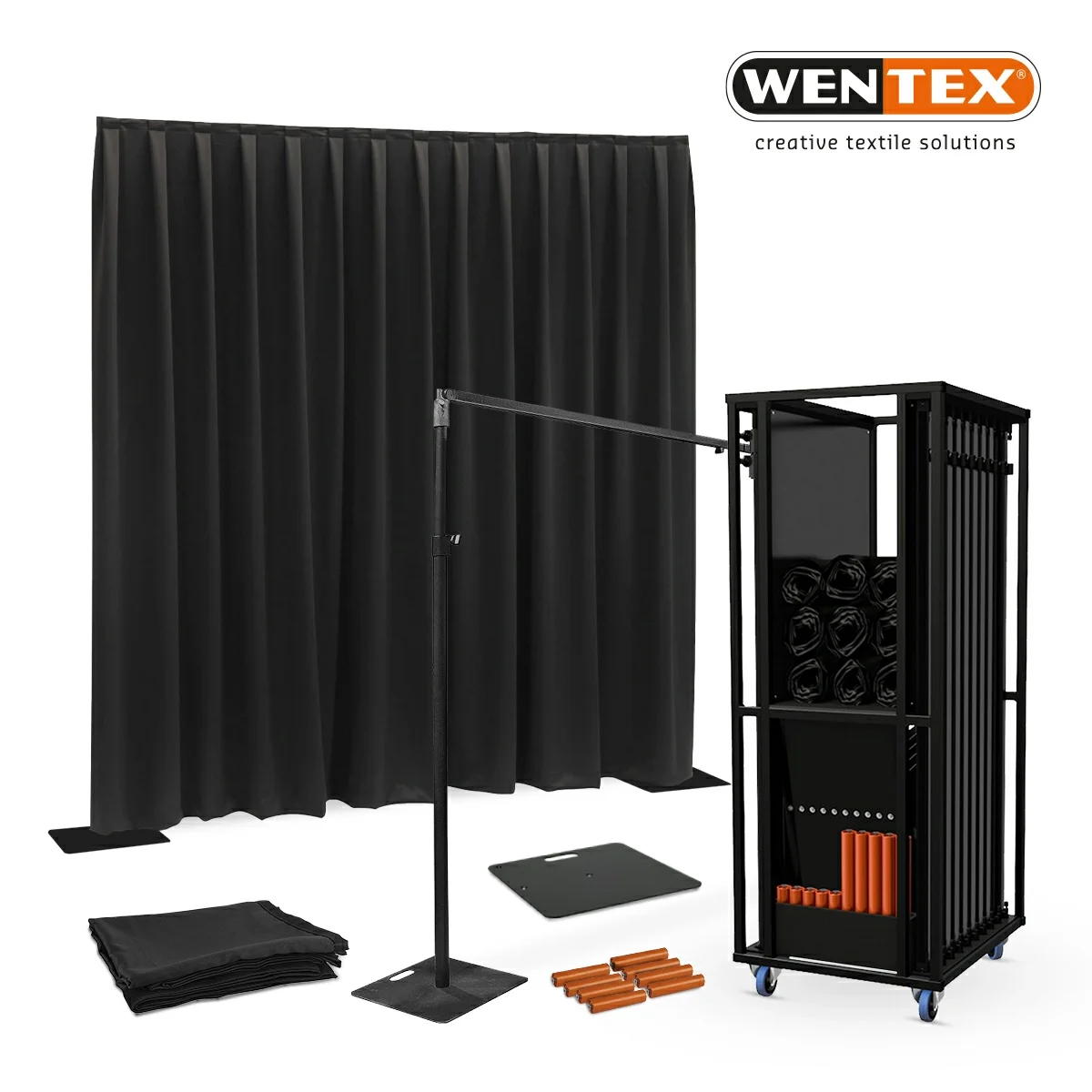 Wentex Pipe & Drape drapering i alle størrelser og fasonger