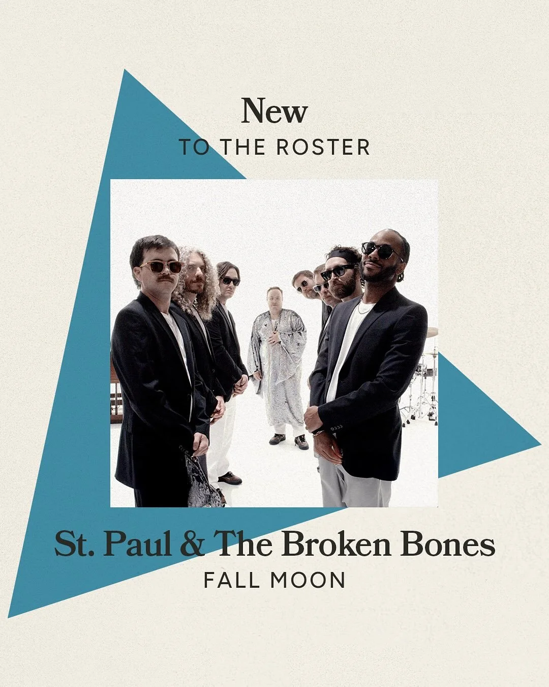 👋 @stpaulandthebrokenbones 🎙️

Giddy to welcome these US rock, pop, funk &amp; soul legends to the roster having been a fan for over a decade!

Support over the years comes from BBC Radio 2, BBC 6 Music, Jazz FM, NPR, Rolling Stone and so much more