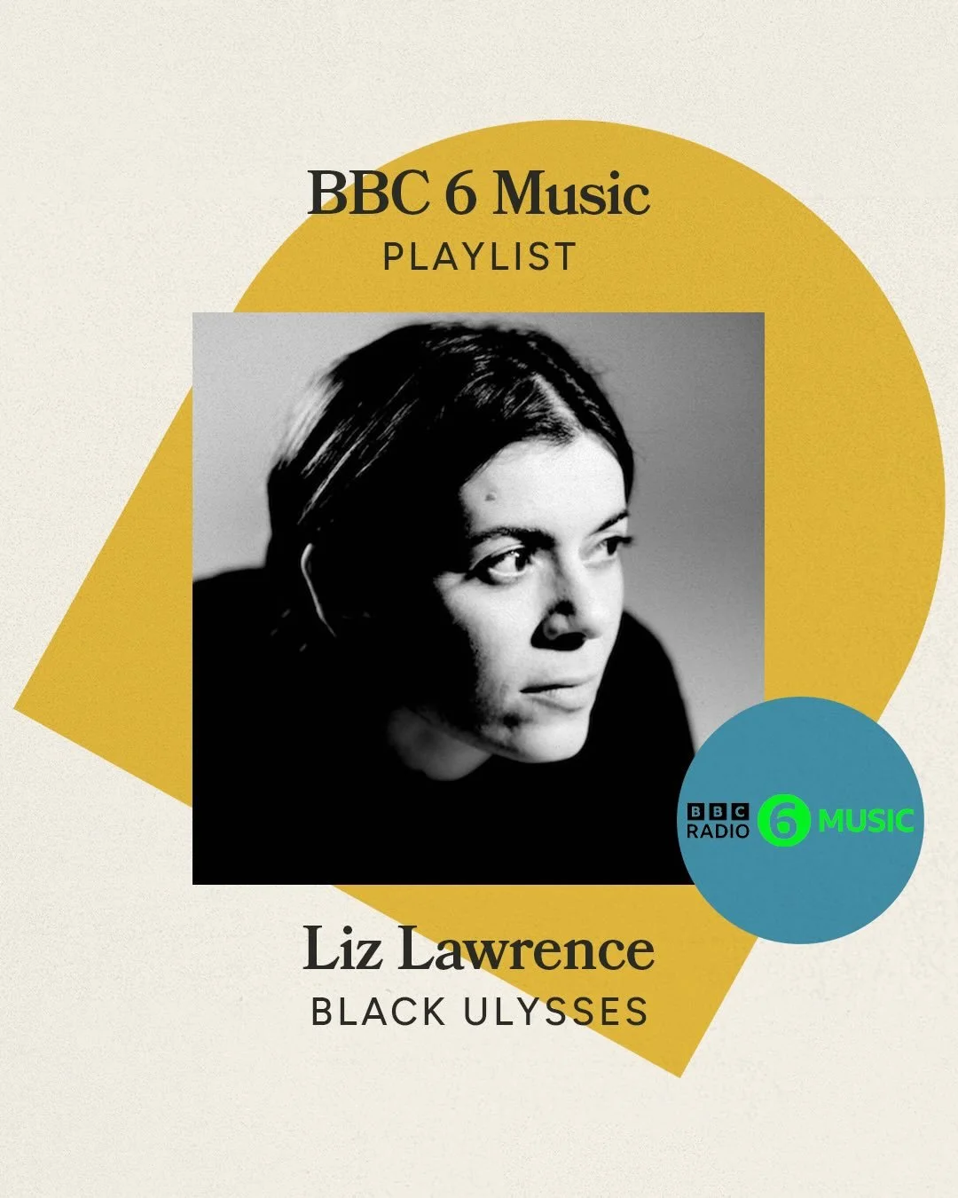 🫶 welcome back @lizlawrencemusic &hearts;️

Liz has announced her brand new album with the single &lsquo;Black Ulysses&rsquo; - added to the @bbc6music playlist today ➕

Thanks to @steve_lamacq, @nicholasgrimshaw, @huwstephensdj, @laurenlaverne, @jo