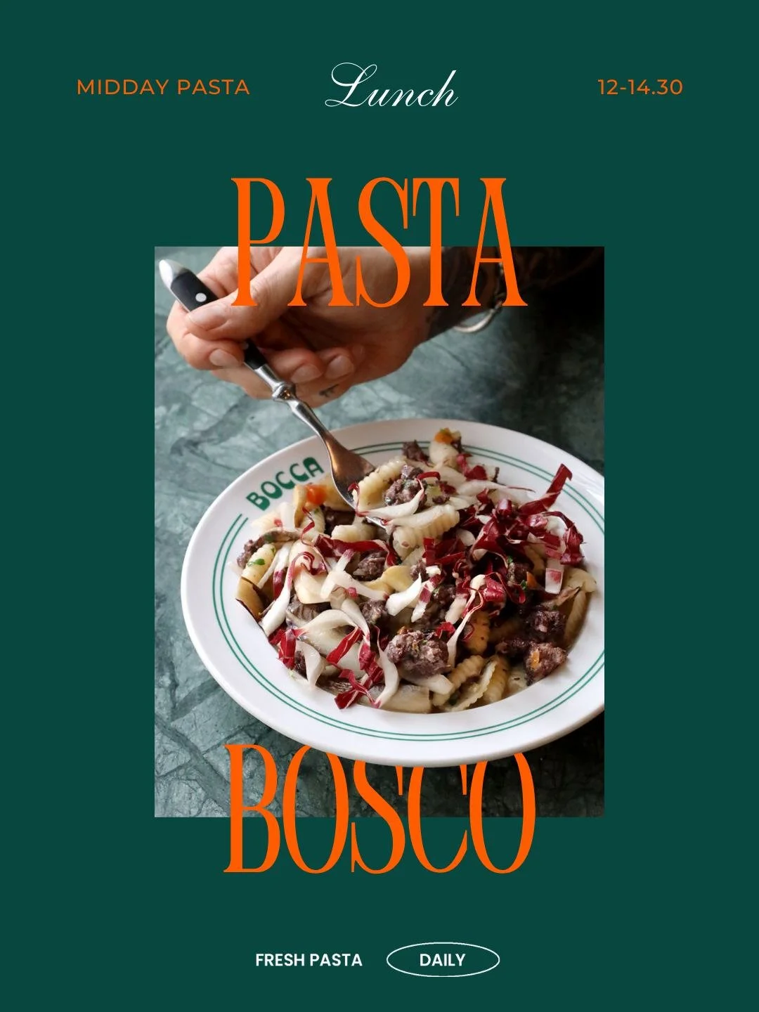 Skip the sad desk lunch. Your table's ready at BOCCA.

#HandmadePasta