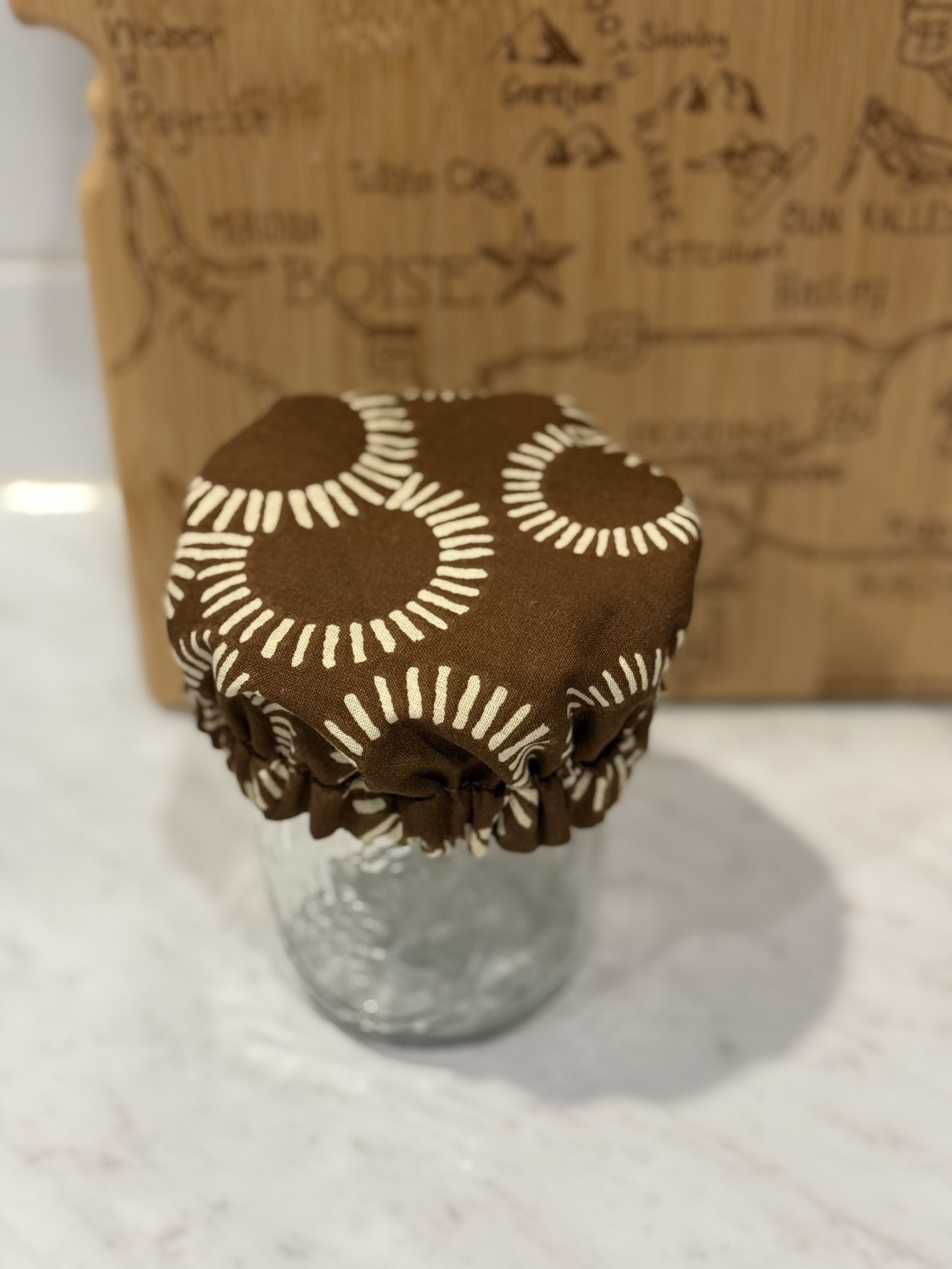 Cinnamon Circles Mason Jar Cover