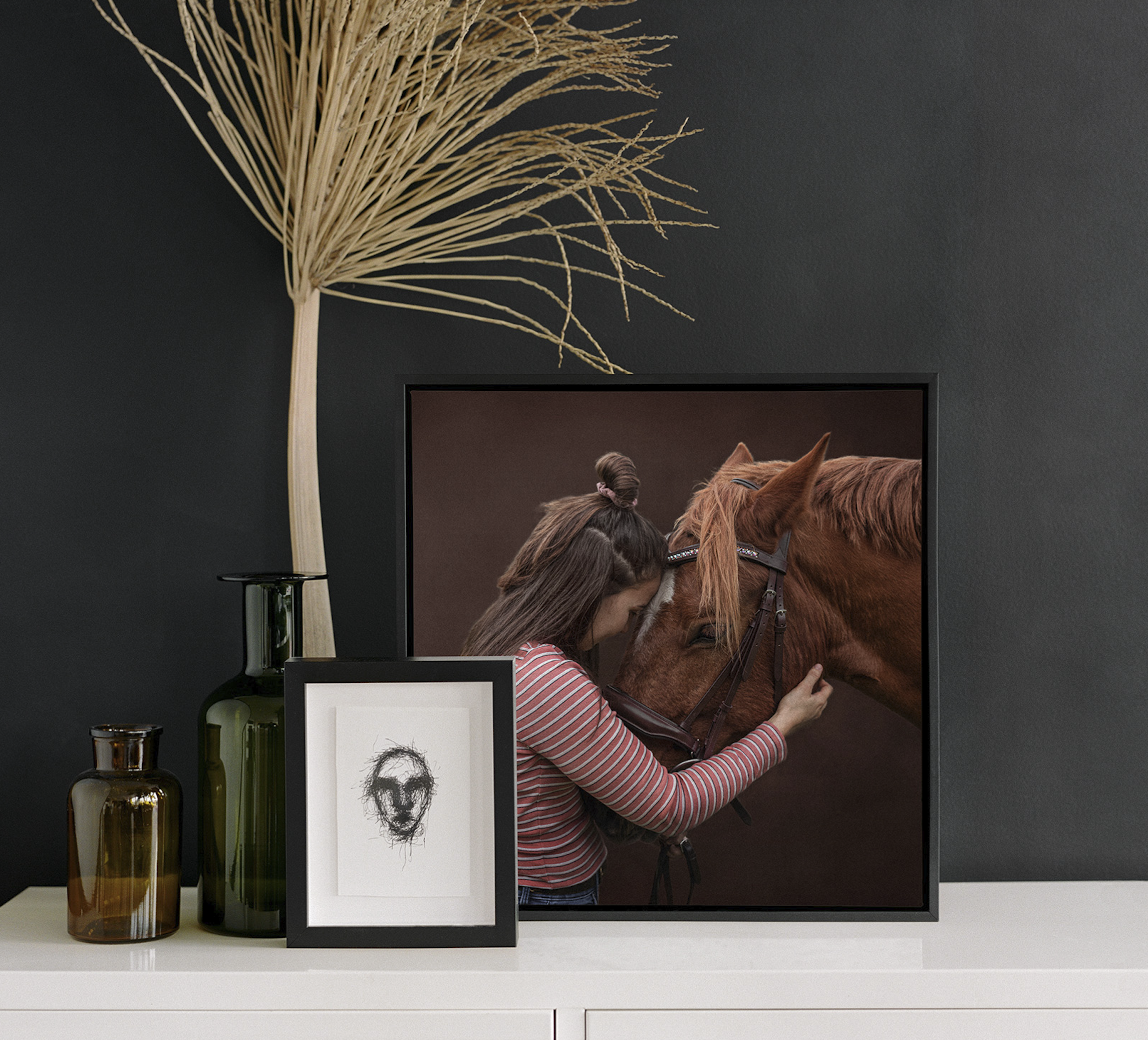A Photograph of the Framed Canvas by Chelsea Lou Photography