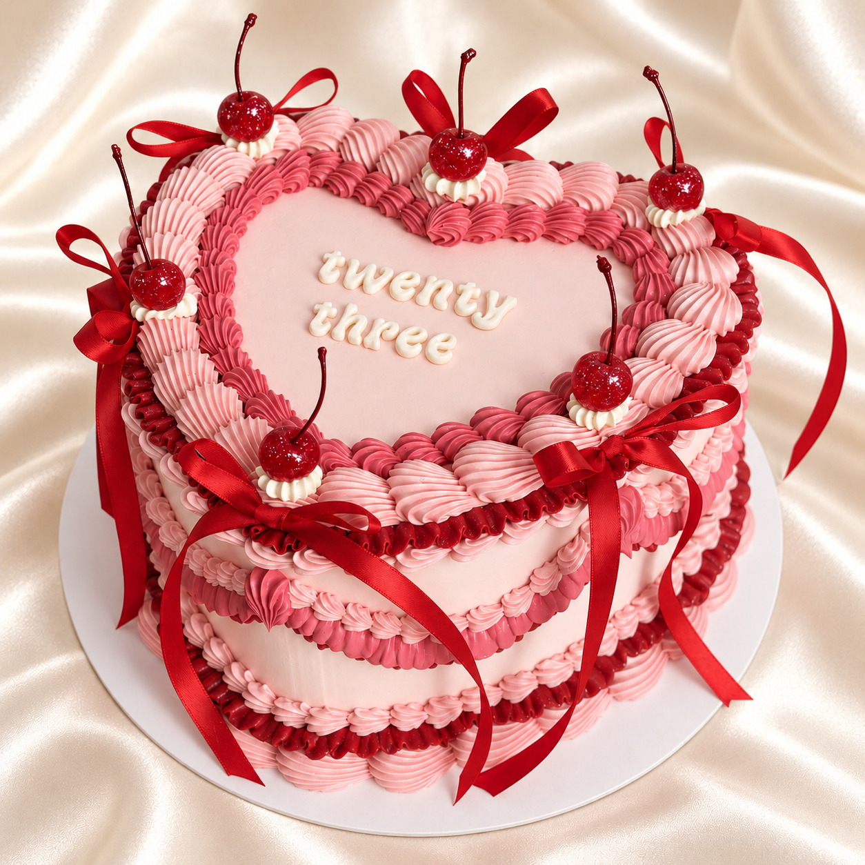 Romantic Twenty-Three Heart Cake.png