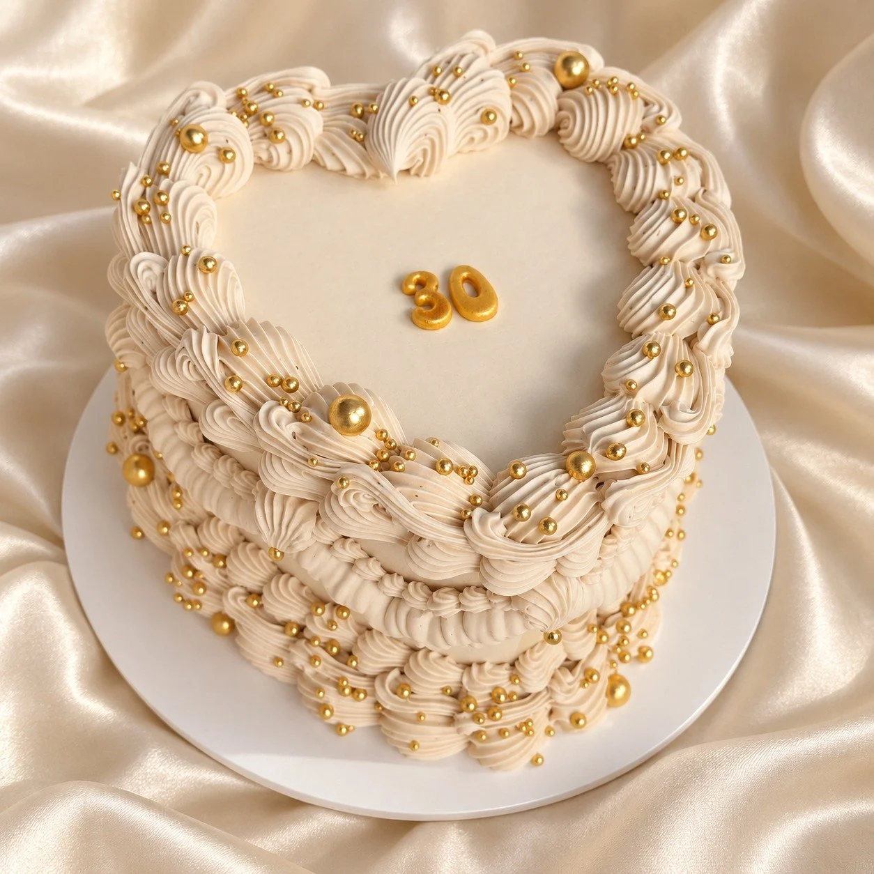 Champagne Gold Heart Cake