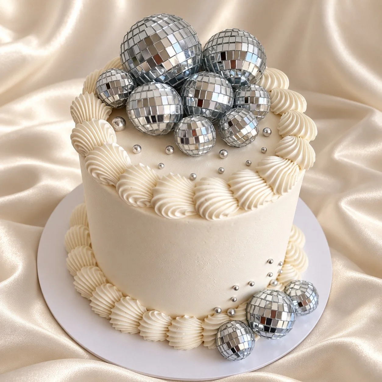 Mirrorball Disco Cake