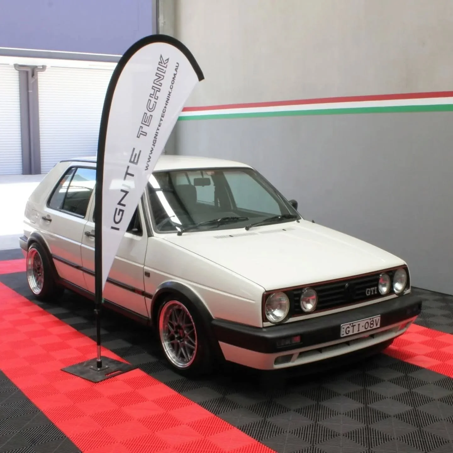 Special guest visit today. Maher with his stunning MK2 GTI. With a fresh ABF 16v conversion. What a clean car. 

We do love our old skool cars, especially when they are built right. This one is a perfect example of months of planning and perfect exec