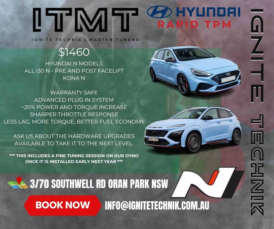 🔥 HYUNDAI N OWNERS &mdash; UNLOCK THE NEXT LEVEL 🔥
Whether you drive:
&bull; i30 N (pre‑facelift or facelift)
&bull; Kona N
We&rsquo;ve got the perfect upgrade path for you.
💠 WARRANTY‑SAFE PERFORMANCE
Our advanced plug‑in system delivers:
&bull; 