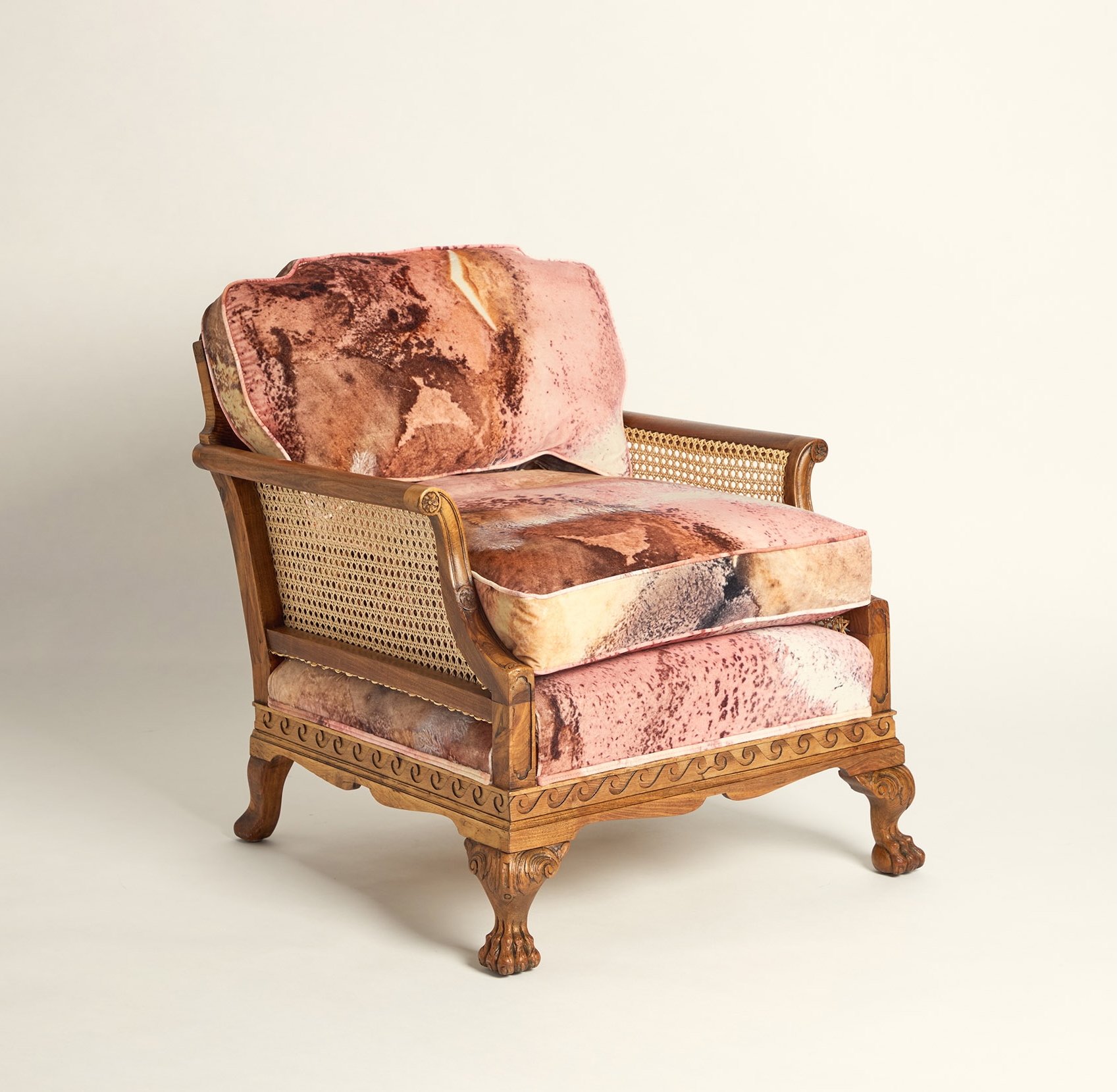 Walnut Bergère Chair