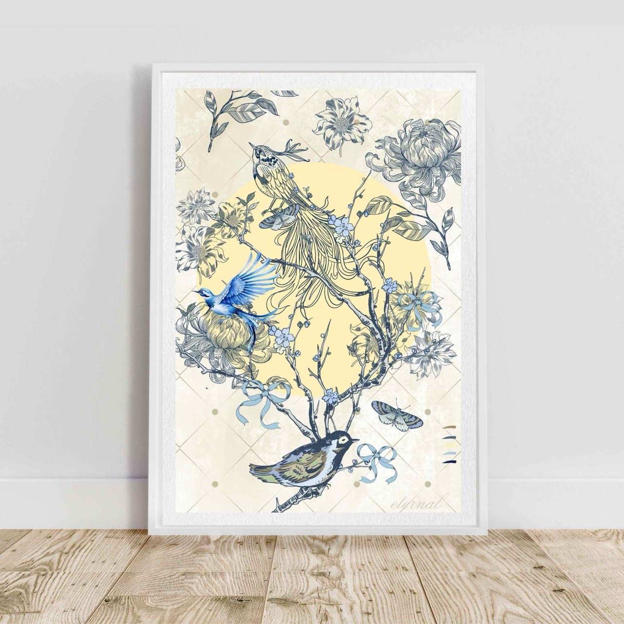 Botanicals & Birds Wall Art Print, Eternal Art Prints - Eternal Art & Design