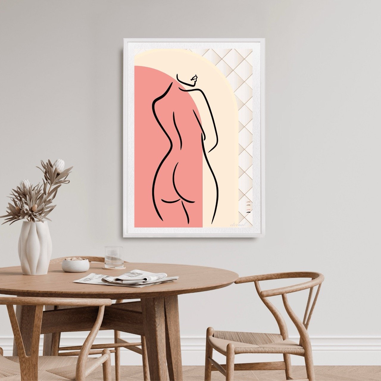 Female Figure with Orange Archway Wall Art Print, Sydney Artist - Eternal Art Prints - Eternal Art & Design