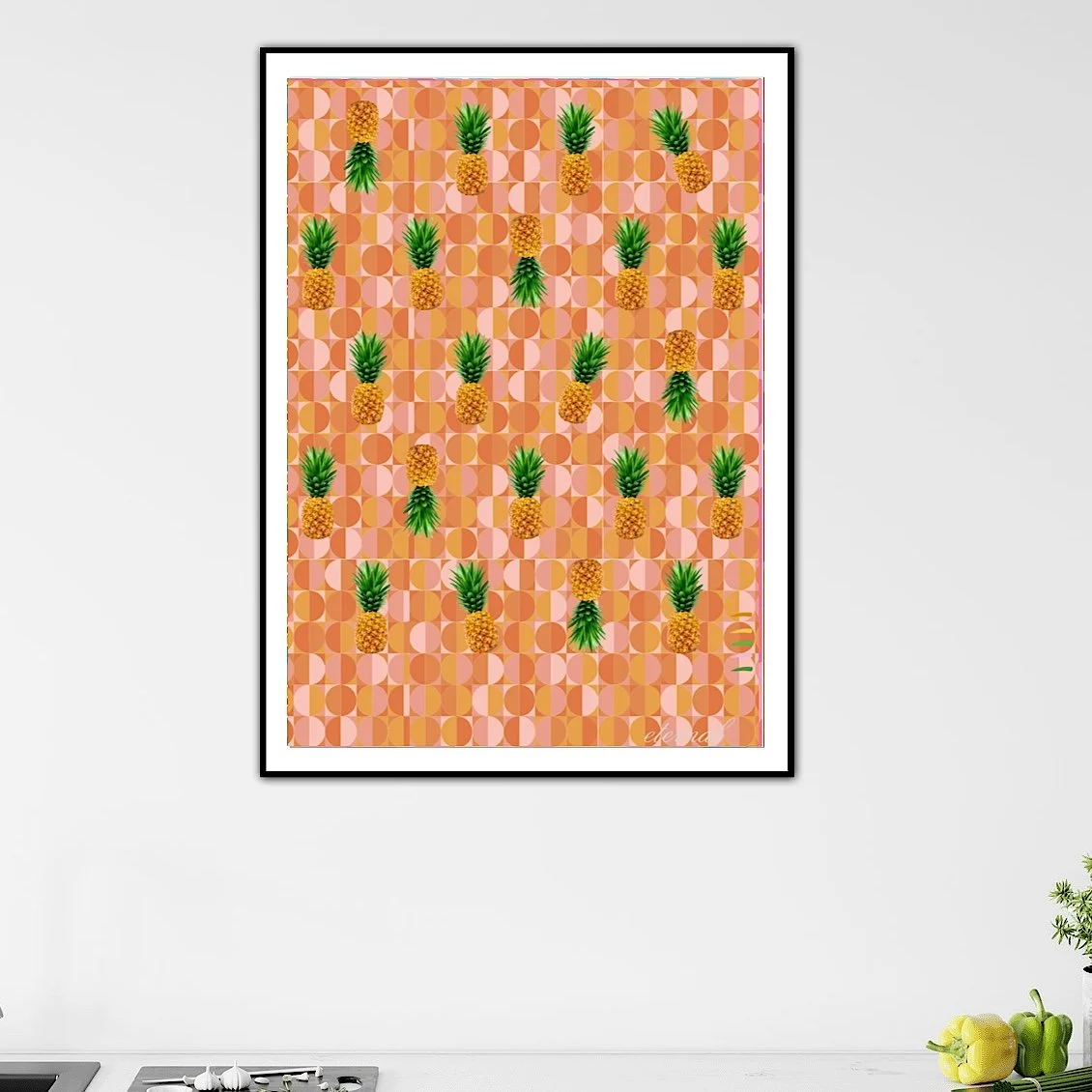 Pineapple Burst Wall Art Print, Eternal Art & Design - Eternal Art & Design