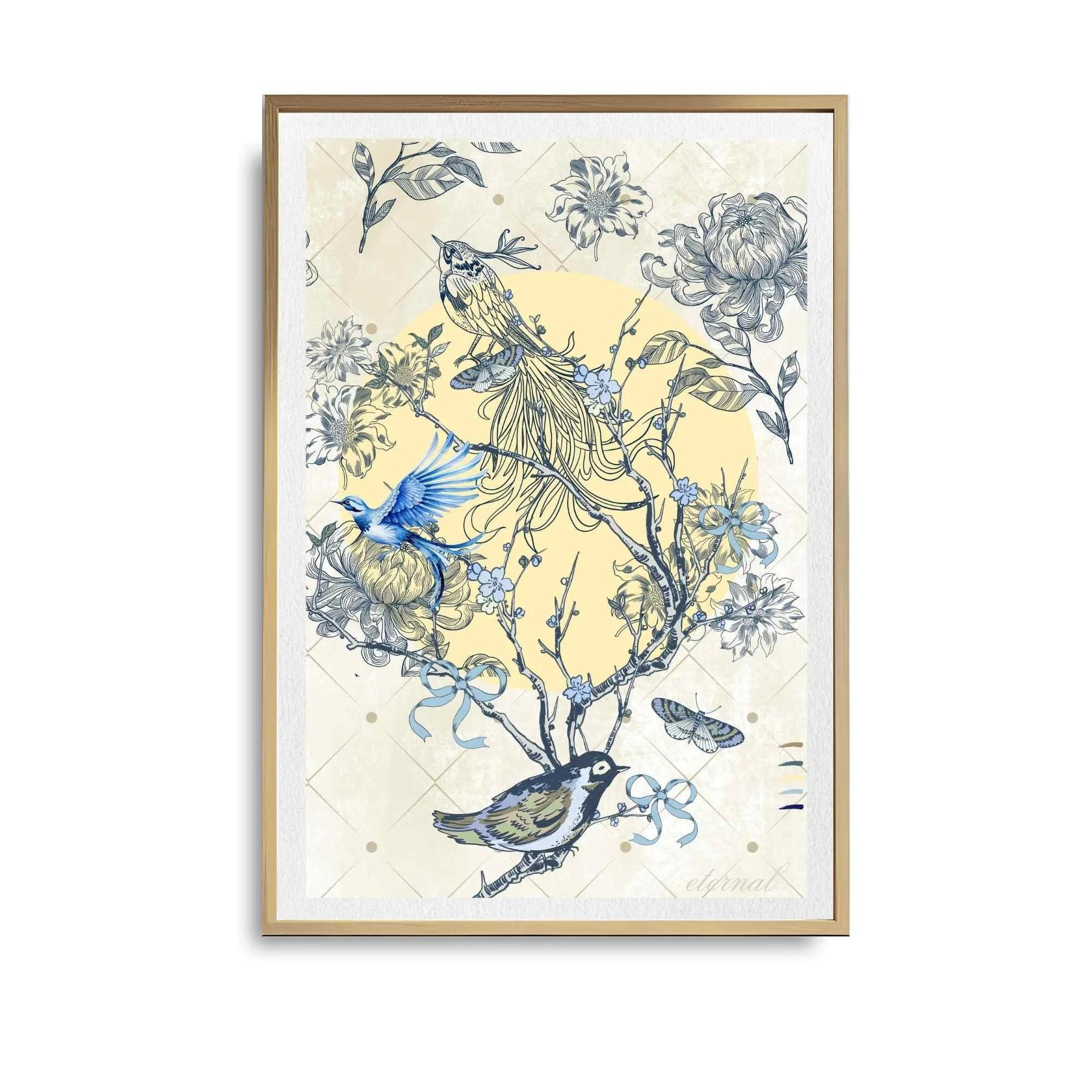 Botanicals & Birds Wall Art Print, Eternal Art Prints - Eternal Art & Design