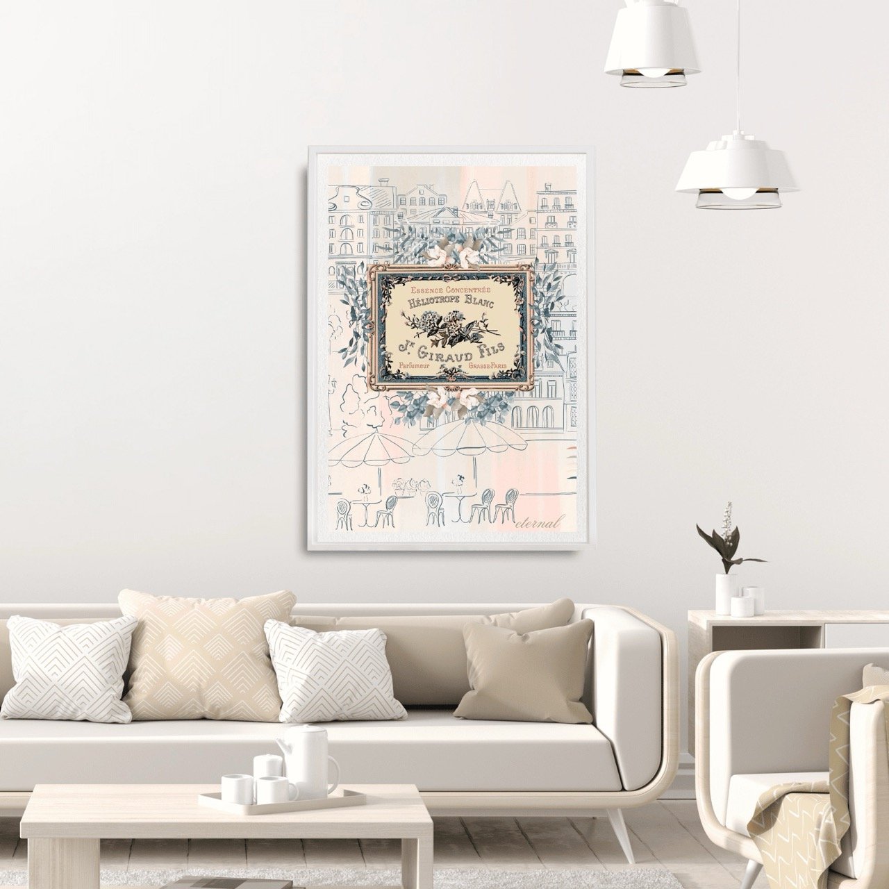 Parisian Cityscape Botanical Print - Special Edition Wall Art Eternal Art Prints - Eternal Art & Design