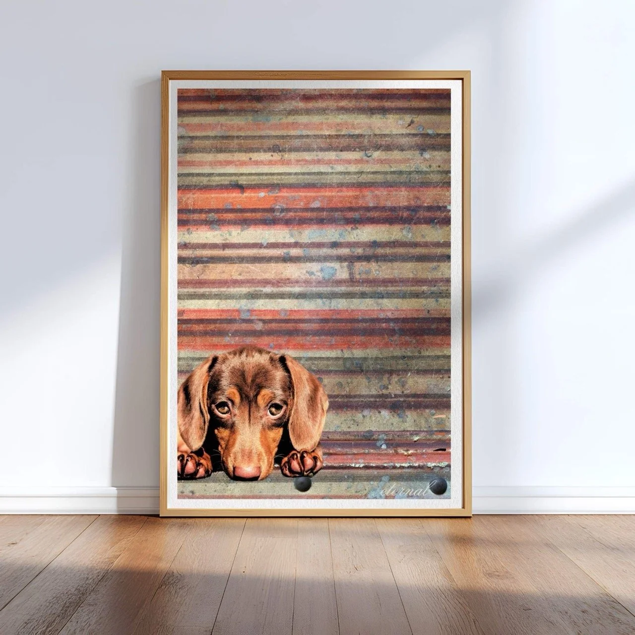 oak framed dachshund print A10025 Large cnr.jpeg