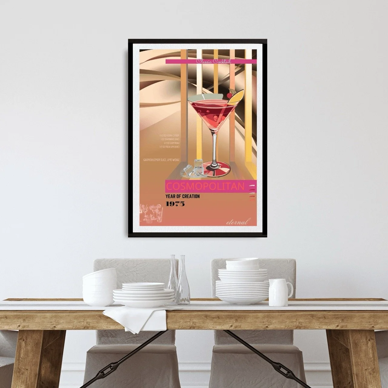 Cosmopolitan Cocktail Culture Wall Art Print, Eternal Art Prints - Eternal Art & Design