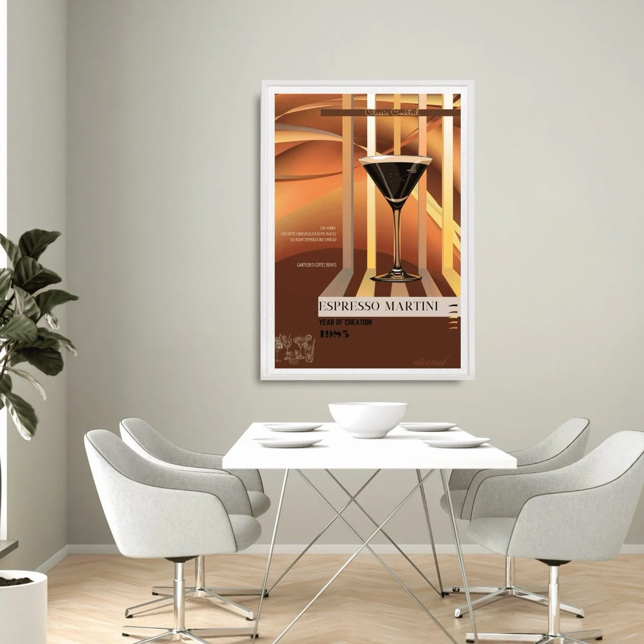 Espresso Martini Retro Cocktail Culture Wall Art Print, Eternal Art Prints - Eternal Art & Design