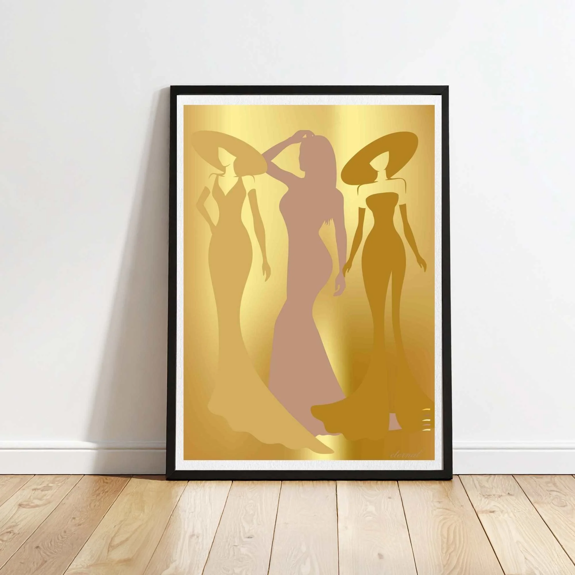 Female Stage Icons in Gold Art Print - Sydney Artist, Eternal Art Prints - Eternal Art & Design