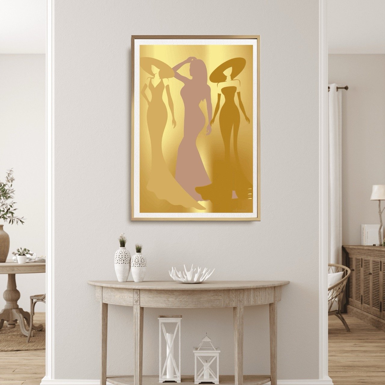 Female Stage Icons in Gold Art Print - Sydney Artist, Eternal Art Prints - Eternal Art & Design