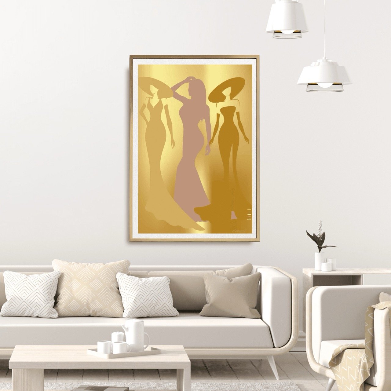 Female Stage Icons in Gold Art Print - Sydney Artist, Eternal Art Prints - Eternal Art & Design