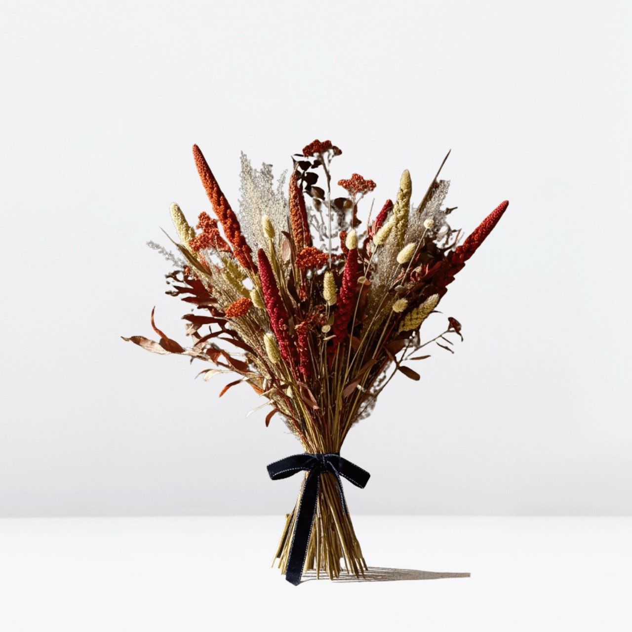 Large "Crimson Harvest" Native Australian Preserved Bouquet - Red & Orange Everlasting Florals (70cm) - Handcrafted dried & preserved arrangement - Eternal Art & Design