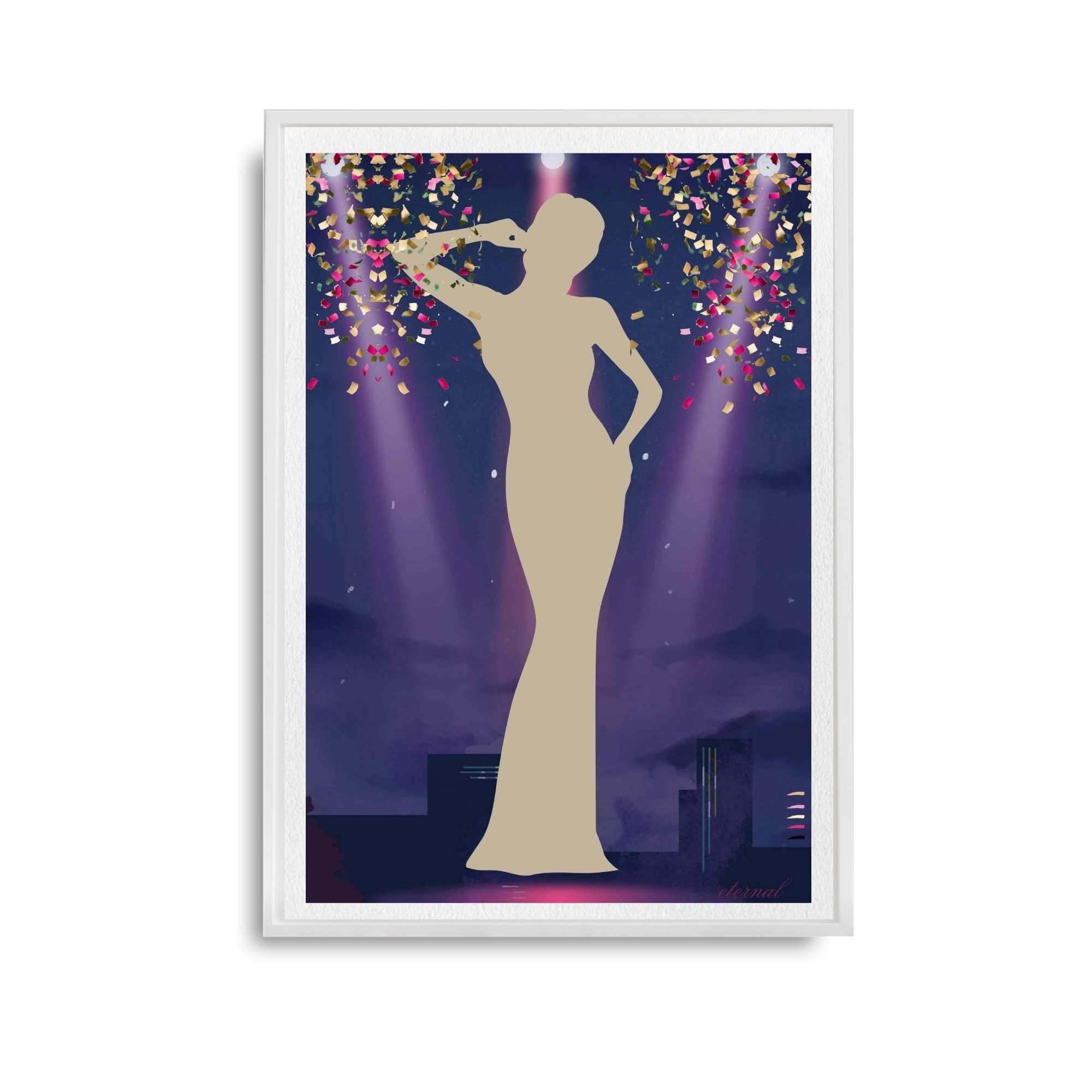 Stage Icon in Purple Art Print - Sydney Artist, Eternal Art Prints - Eternal Art & Design