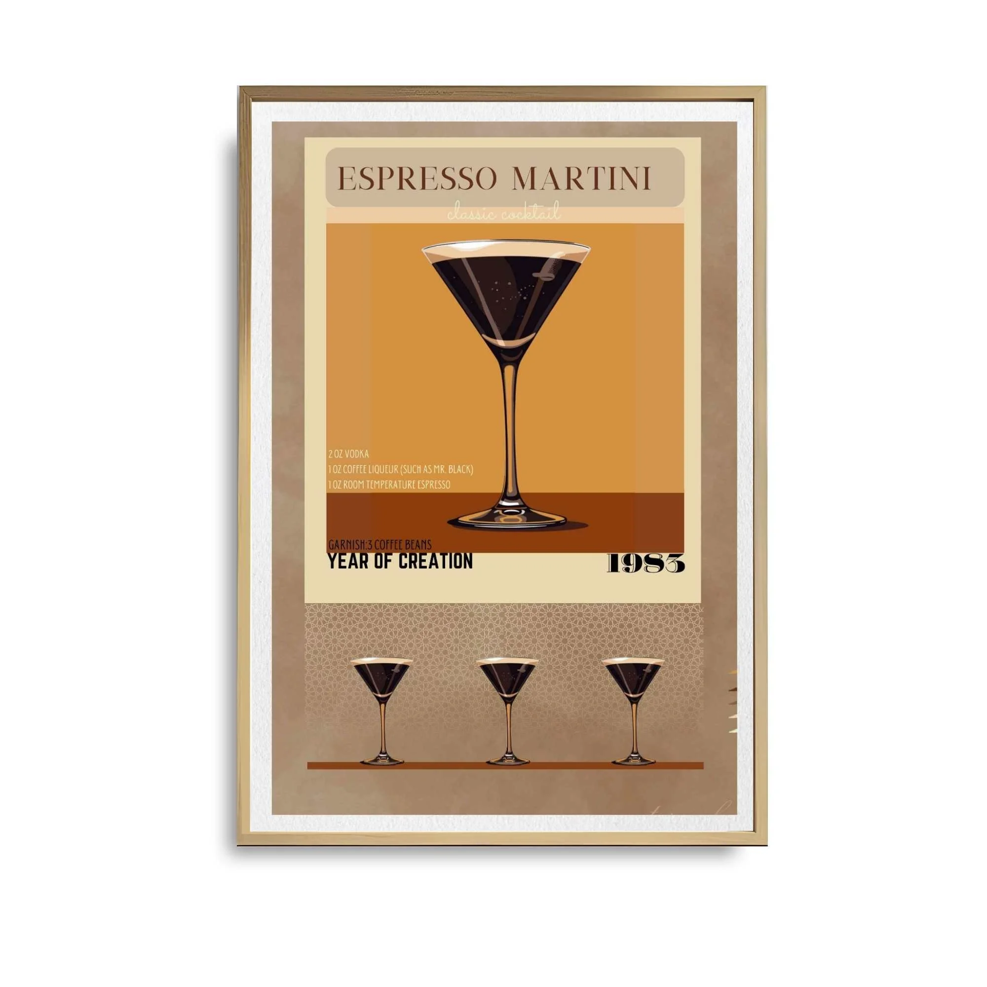 Espresso Martini Cocktail Culture Wall Art Print, Eternal Art Prints - Eternal Art & Design