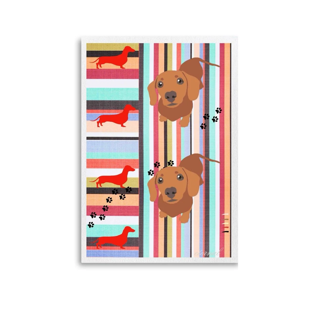 Dachshund Sausage Dog Wall Art Print - Sydney Artist, Eternal Art Prints - Eternal Art & Design