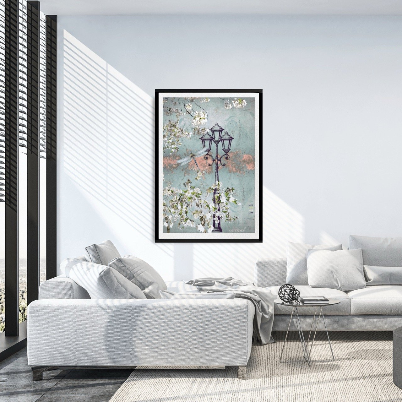Florals with Dragonfly Botanical Print French-Inspired - Special Edition Wall Art Eternal Art Prints - Eternal Art & Design
