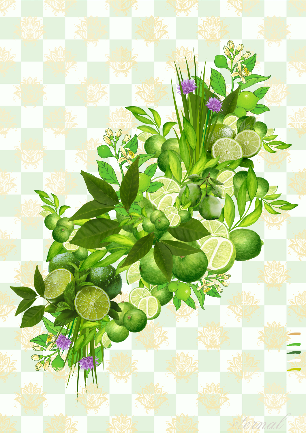 Lime Blossom Wall Art Print, Eternal Art Prints