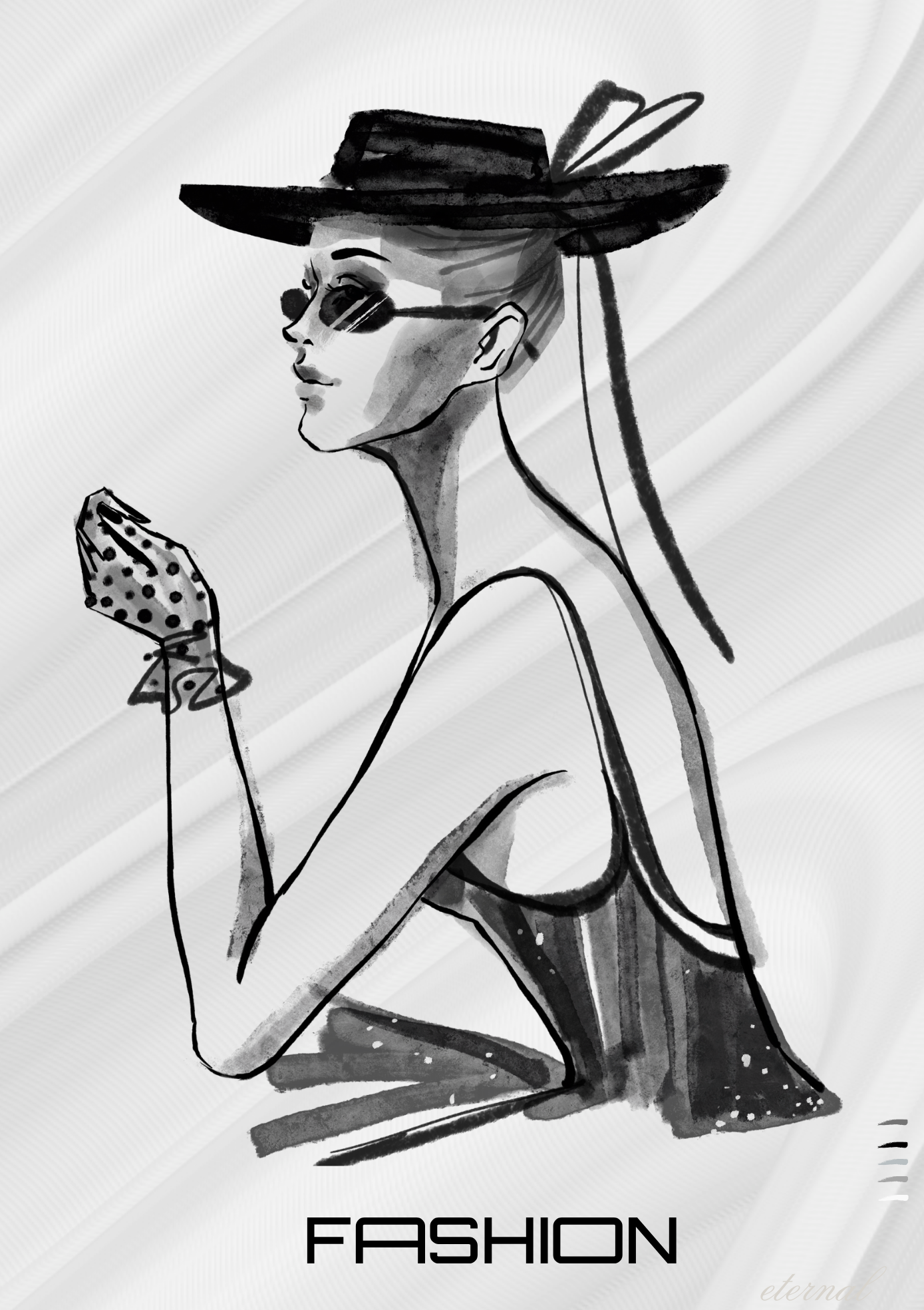 Fashion-inspired Woman in Style Art Print - Sydney Artist, Eternal Art Prints