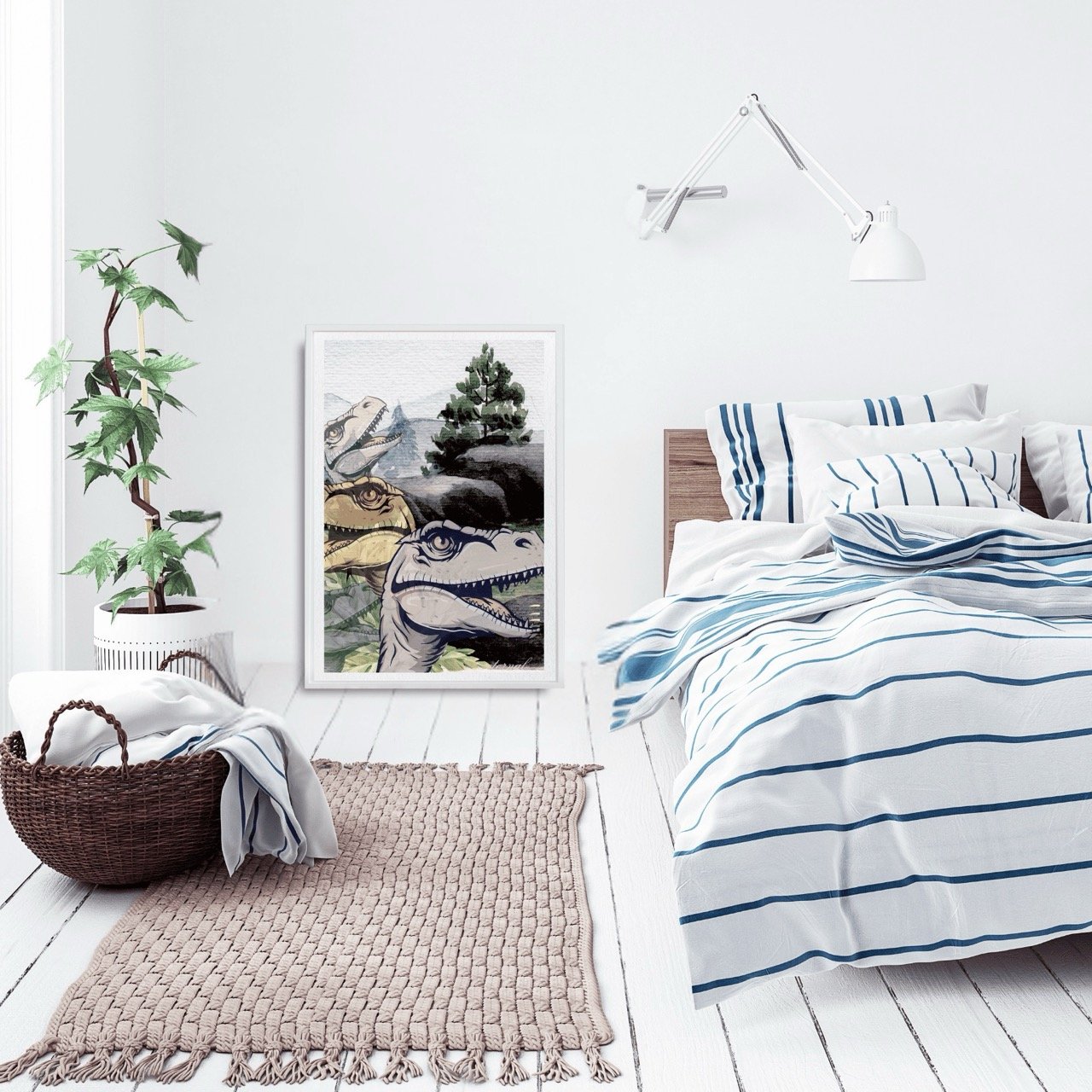 T-Rex Dinosaur Prehistoric Wall Art Print, Eternal Art Prints - Eternal Art & Design